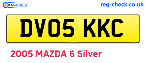 DV05KKC are the vehicle registration plates.