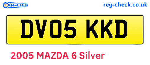 DV05KKD are the vehicle registration plates.