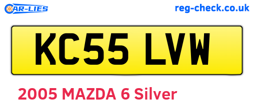 KC55LVW are the vehicle registration plates.