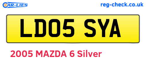 LD05SYA are the vehicle registration plates.