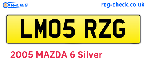 LM05RZG are the vehicle registration plates.