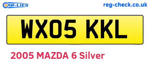 WX05KKL are the vehicle registration plates.