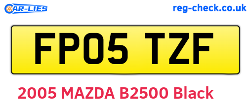 FP05TZF are the vehicle registration plates.