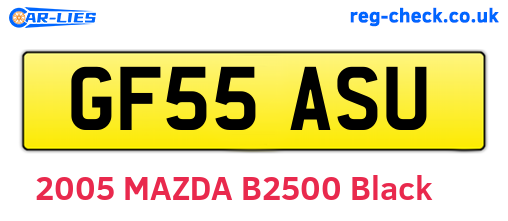 GF55ASU are the vehicle registration plates.