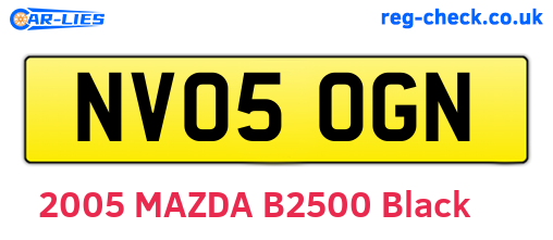 NV05OGN are the vehicle registration plates.