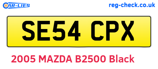 SE54CPX are the vehicle registration plates.