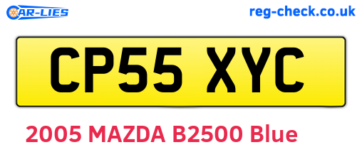 CP55XYC are the vehicle registration plates.
