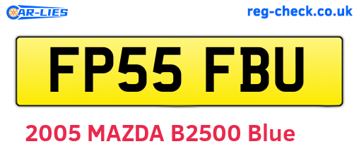 FP55FBU are the vehicle registration plates.