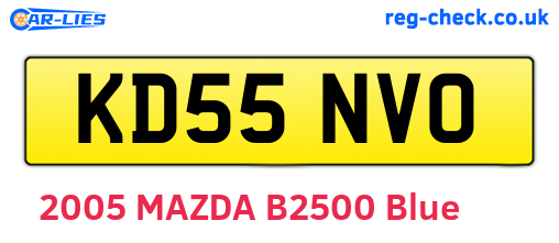KD55NVO are the vehicle registration plates.