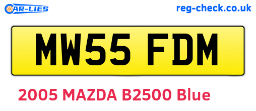 MW55FDM are the vehicle registration plates.