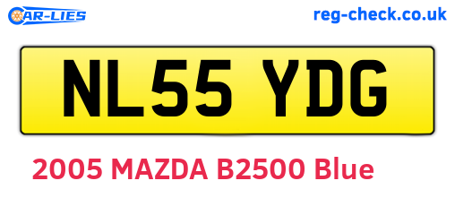 NL55YDG are the vehicle registration plates.