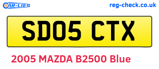 SD05CTX are the vehicle registration plates.