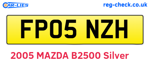 FP05NZH are the vehicle registration plates.