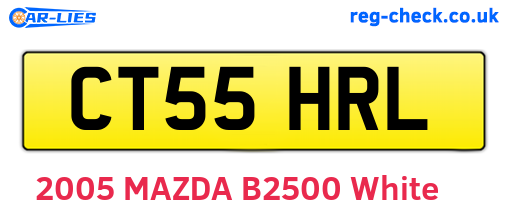 CT55HRL are the vehicle registration plates.