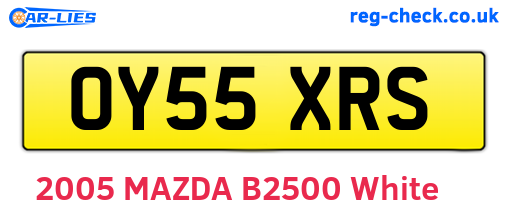 OY55XRS are the vehicle registration plates.