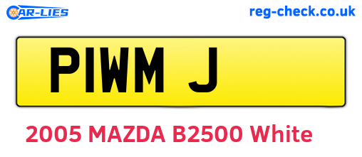 P1WMJ are the vehicle registration plates.