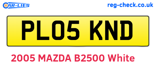 PL05KND are the vehicle registration plates.