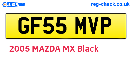 GF55MVP are the vehicle registration plates.