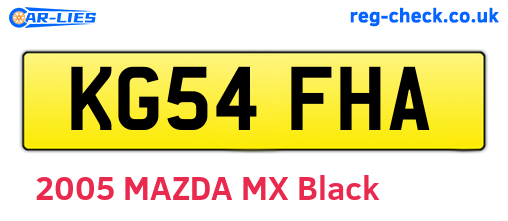 KG54FHA are the vehicle registration plates.