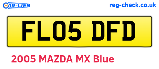 FL05DFD are the vehicle registration plates.