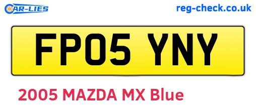 FP05YNY are the vehicle registration plates.