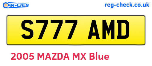 S777AMD are the vehicle registration plates.