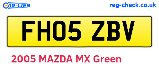 FH05ZBV are the vehicle registration plates.