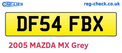 DF54FBX are the vehicle registration plates.