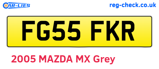 FG55FKR are the vehicle registration plates.