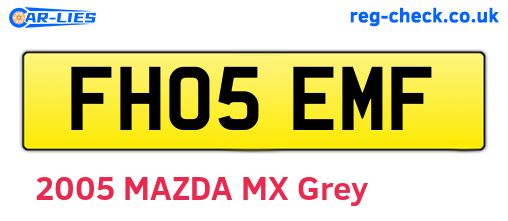 FH05EMF are the vehicle registration plates.