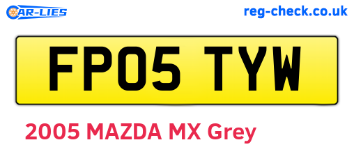 FP05TYW are the vehicle registration plates.