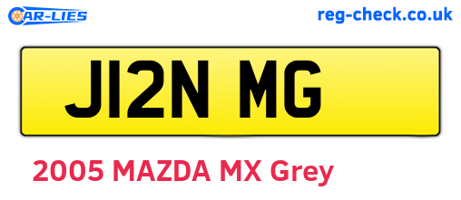 J12NMG are the vehicle registration plates.