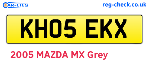 KH05EKX are the vehicle registration plates.