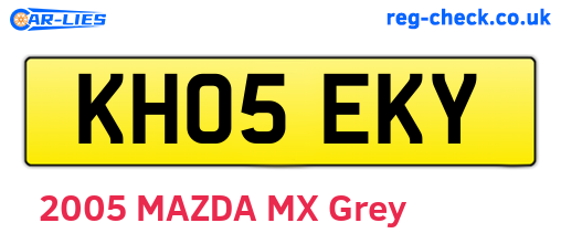 KH05EKY are the vehicle registration plates.