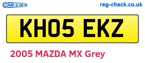 KH05EKZ are the vehicle registration plates.