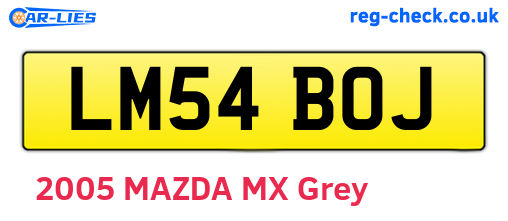 LM54BOJ are the vehicle registration plates.