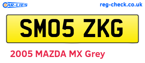 SM05ZKG are the vehicle registration plates.
