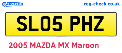 SL05PHZ are the vehicle registration plates.