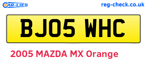 BJ05WHC are the vehicle registration plates.