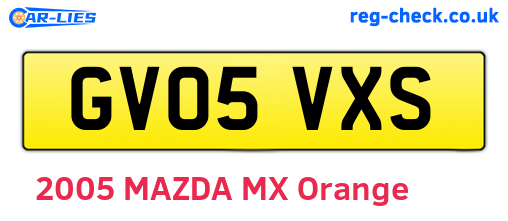 GV05VXS are the vehicle registration plates.