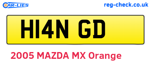 H14NGD are the vehicle registration plates.