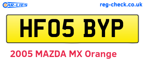 HF05BYP are the vehicle registration plates.