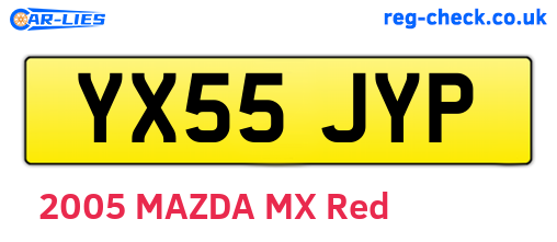 YX55JYP are the vehicle registration plates.