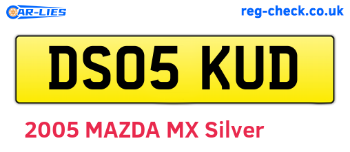 DS05KUD are the vehicle registration plates.