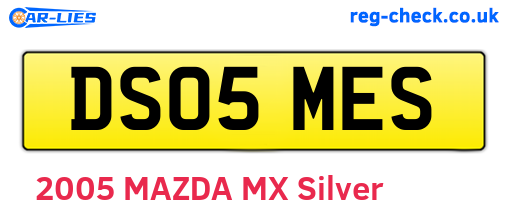 DS05MES are the vehicle registration plates.