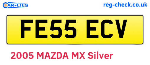 FE55ECV are the vehicle registration plates.