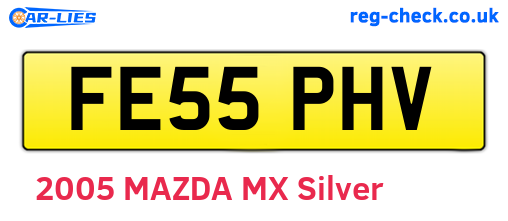 FE55PHV are the vehicle registration plates.