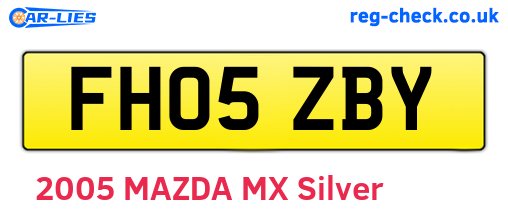 FH05ZBY are the vehicle registration plates.
