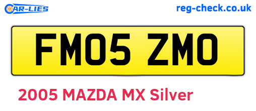 FM05ZMO are the vehicle registration plates.