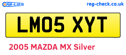 LM05XYT are the vehicle registration plates.